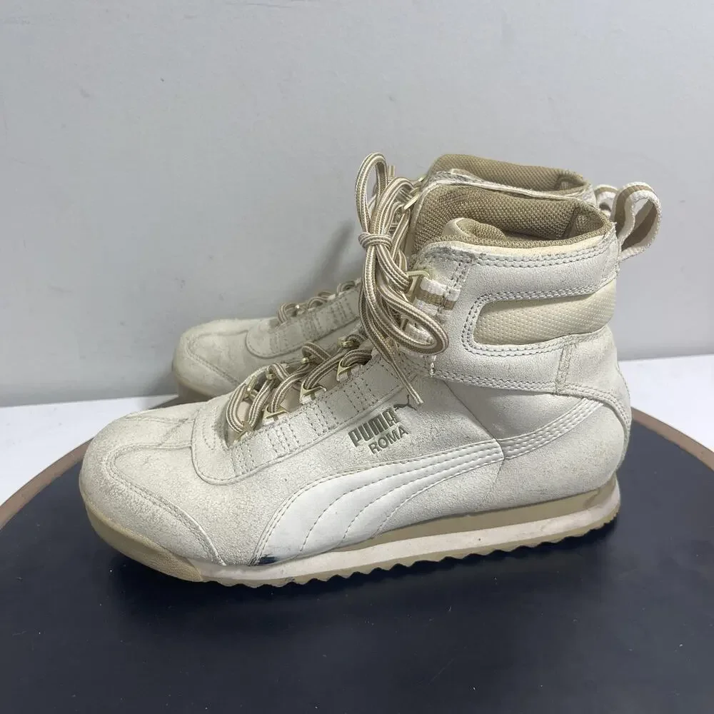 Puma Roma Shoes Womens Size 7 High Top Suede‎ Retro 345862-04 Sneakers